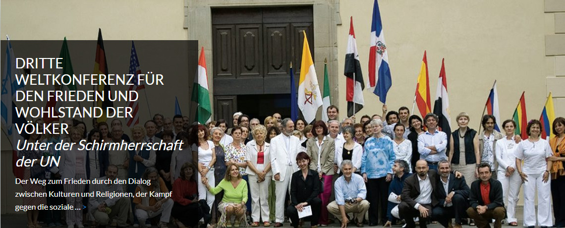 DRITTE WELTKONFERENZ FÜR DEN FRIEDEN UND WOHLSTAND DER VÖLKER <br><i>Schirmherrschaft der UN</i>